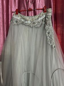 Elegant silver Lehenga Choli Set