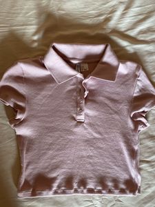 Cute Pink Polo Top