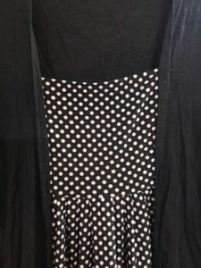 Black Polka Dot Tunic Top