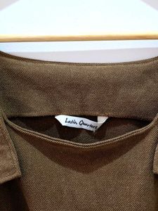 Brown Corduroy Pinafore Dress