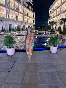 Orange beautiful kaftan