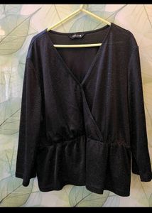 Elegant Black Wrap Top