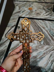 Wall Cross Golden Colour