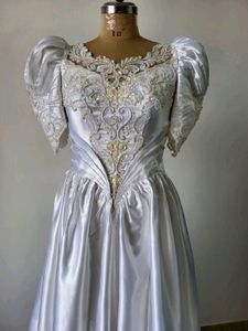 Vintage Satin Wedding Gown