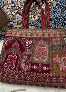 Jaipuri Embroidered Tote Bag