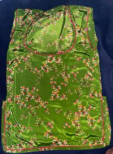 Green Floral Jaipuri blouse with cotti