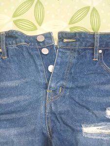 Distressed Denim Shorts