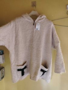 Fluffy Hooded Cardigan