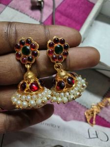 Pearl &amp; Stone Earrings