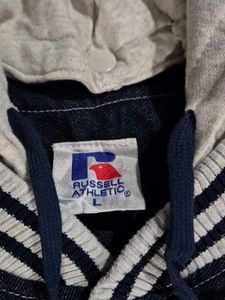 Russell Athletic Heavy Denim Bomber + Hoddie