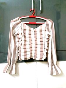 NUDE  Brown Crop Top 🎉🎀