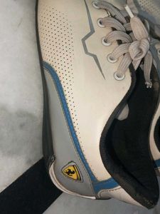 Puma White Perforated Sneakers