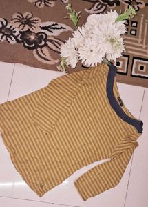 Mustard Yellow Full Sleeves T Shirt