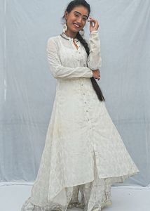 Elegant White Embroidered Kurta Set