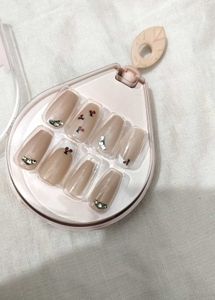 Sweet Cherry Nude Nails