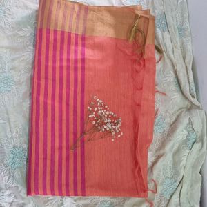 Peach Saree For 200