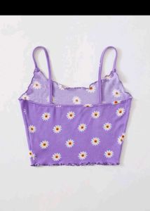 Daisy Print Crop Top