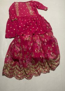 Full kaarigaari Pink Lehenga