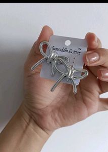 Silver Knot Earrings