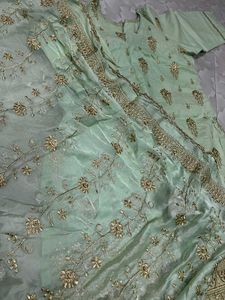 Elegant Green Embroidered Kurta Set