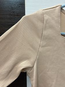 Ribbed Square Neck Top