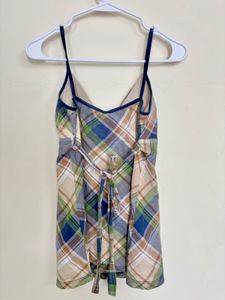 Plaid Spaghetti Strap Top ✨