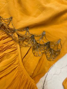 Mustard designer gown