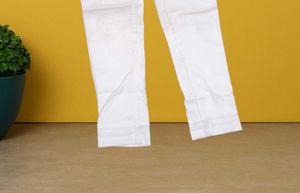 HI-99 Size-30 White Button-Front Jeans