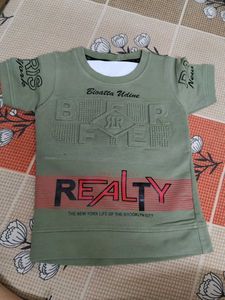 Cute Olive Green T-shirt & Pant