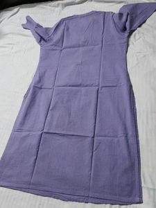 Aurelia Purple Striped Cotton Mix Kurta