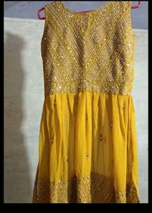 beautiful sarara set haldi wear