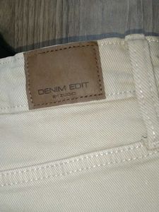 Beige Denim Jeans