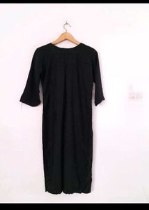 Black kurta &amp; short purple