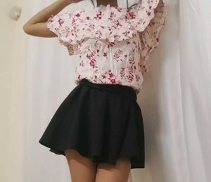 Floral Ruffle Top