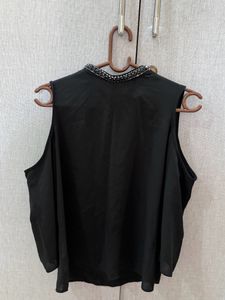 High Neck Black Top