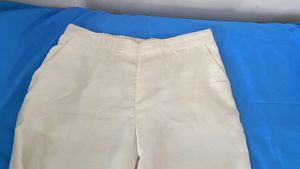 Beige Casual Pants