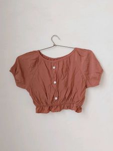Rusty Orange Crop Top.