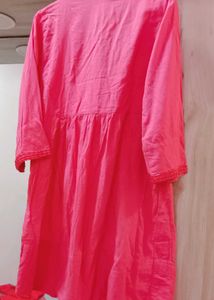 2 Kurta Pink And Purple Embroidered Tank