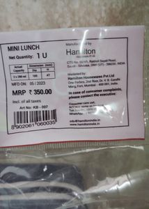 Brand New Milton Lunch Box