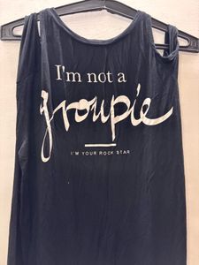 Black Graphic Tank Dress