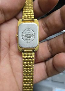 Sonata Ladies Gold Plated Watch