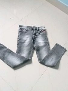 Gray Wash Denim Jeans