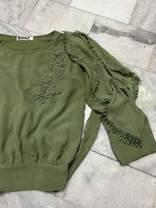 Green Floral Top