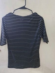 Striped Black & White Top