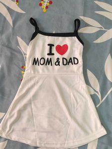 Cute &#39;I Love Mom &amp; Dad&#39; Dress