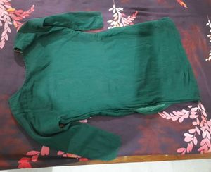 Green Embroidered Kurta Set