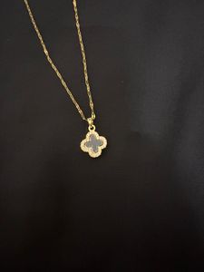 Elegant Clover Double Sided Pendant Necklace
