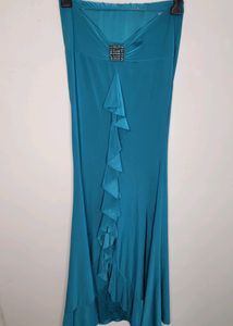 FEROZA BLUE TUBE DRESS CUM SKIRT
