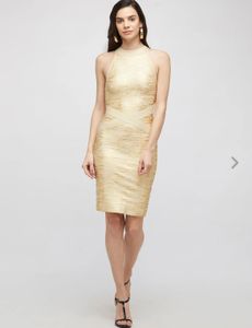 Golden bodycon dress