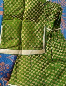 Handmade Chanderi Silk Gharara Set For Kids